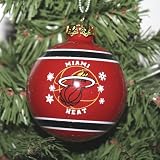 Miami Heat 2011 Snowflake Glass Ball Ornament