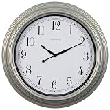 Ashton Sutton Wall Clock, Indoor And Outdoor Case, Silver