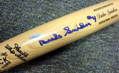 Duke Snider Autographed/Hand Signed Adirondack Bat TriStar #5084555