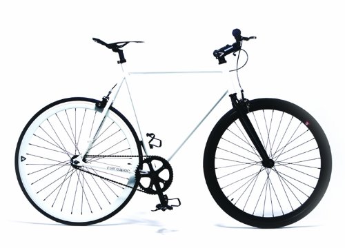 Retrospec Fixie Beta Series Skunk Fixed Gear Single Speed Urban Road Bike (White/Black, X-Small)