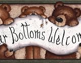 Hunter Bear Bottoms Welcome Wallpaper Border