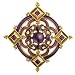 Jewelry : L'aura Pourpre Ornate Medallion Style Brooch