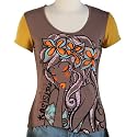 Jessie G. Women's Printed Scoop Neck Tee