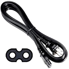 Universal Non-polarized IEC320 C7 to NEMA 1-15P Power Cord for Acer, AST, Gateway, Canon, Compaq, Dell, Epson, HP, Hitachi, IBM, NEC SONY, Toshiba and Tangent Laptops, Printers and Many Other Electronics.