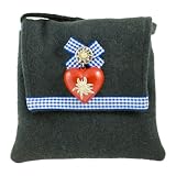 Alpenflüstern Lodentasche Grau (blau) - alpine Trachten-Accessoires und Trachtentaschen fürs Dirndl