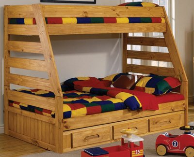 Kitchen: Cottage Futon DWF7020 Captain's Bed with 6 Drawer Unit   Pine