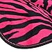 BDK Hot Pink Zebra Seat Covers & Floor Mats Set Fur Print Complete - Full Set, Universal Fit