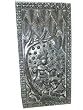 Lord Krishna Indian Antique Carved Doors Wooden Wall Panel 35 Inch