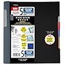 Five Star Advance Spiral Notebook, 5 Subject, College Ruled, Black (73144)
