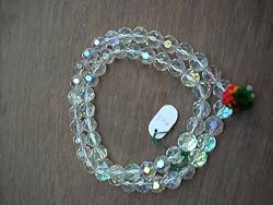 Spritual Gift-10mm Nabarang Crystal Japa Mala Sphatik Transparent Stone for Concentration (54) Beads for Yoga