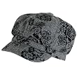 HERRINGBONE NEWSBOY GATSBY DRIVER CAP HAT * BLACK PRINT * Small / Medium