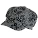 HERRINGBONE NEWSBOY GATSBY DRIVER CAP HAT * BLACK PRINT * Small / Medium