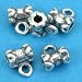 5 St. Silver Small Bali Tube Slider Bail 1mm Hole New