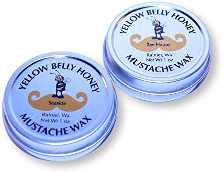 Mustache Wax - Seaside and Bee Happy Bundle by Yellow Belly, 2 Ounce