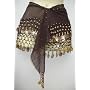 Professional Belly Dancing Coin scarf/wrap/belt. 2 rows of gold colour coins.