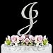 Swarovski Crystal Monogram Wedding Cake Topper Letter J