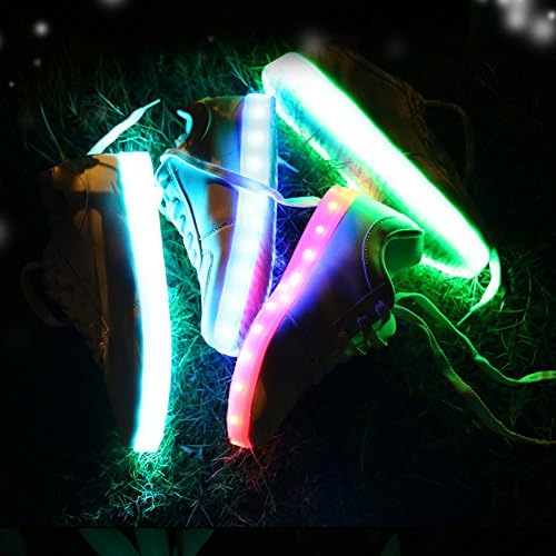 Miss Cutie Women's LED 7 Color Lights Chargable Flashing Fashion Sneakers 37 White