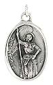 Sterling Silver St. Joan of Arc Medal 15/16" X 5/8" (24 mm X 16 mm).