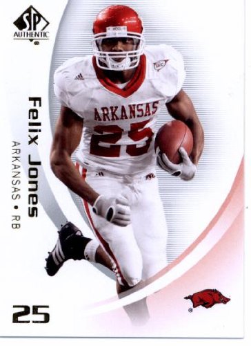 2010 Upper Deck SP Authentic NCAA Football Card # 34 Felix Jones - Razorbacks (Dallas Cowboys) NFL Football Trading Card in Protective Screwdown Case!