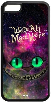 Nebula Galaxy Space Cheshire Cat Hard Rubber Cell Cover Case for iPhone 5C,5C Phone Cases