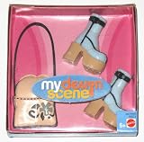 Barbie My Design Scene Fashion Accessories Blue Platform Boots Purse