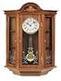 Seiko Wall Curio Cabinet Clock Dark Brown Solid Oak Case