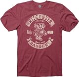 Wisconsin Badgers Heathered Red Rockers Ring Spun T-Shirt