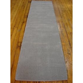 3x11 Gray Hand Tufted Wool Gabbeh Runner Rug by Heritage Unlimited