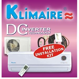 Klimaire 9000btuh 16 SEER inverter mini split ductless a/c air conditioner & heat pump 115V / 60Hz with free installation kit