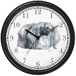 Pekingese Dog (MS) Wall Clock by WatchBuddy Timepieces (Hunter Green Frame)