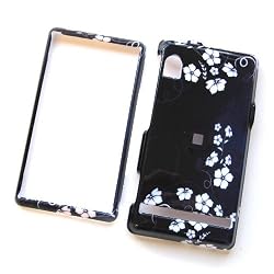 Motorola Droid A855 Verizon Snap On Protector Hard Case Image Cover Midnight Flowers Pattern