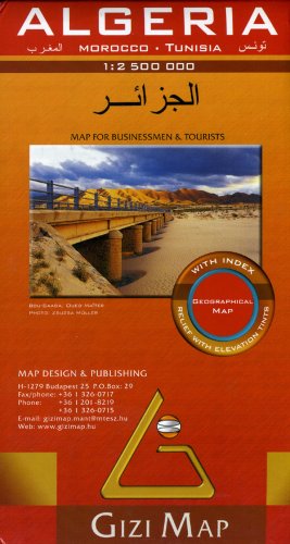 Algeria Geographical Map (English, French and German Edition)