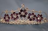 (SMALL)Elegant Bridal Wedding Tiara Crown with Crystal Party Accessories DH5764(DARK PURPLE)