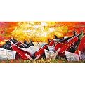 Handpainted Painting in D Major - 24 x 48"