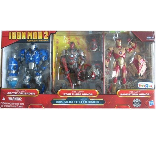 Iron Man 2 Movie Exclusive Concept Series 4 Inch Action Figure 3Pack Artic Crusader Iron Man, Star Flare & Sandstorm