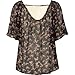 FULL TILT Cold Shoulder Chiffon Womens Top