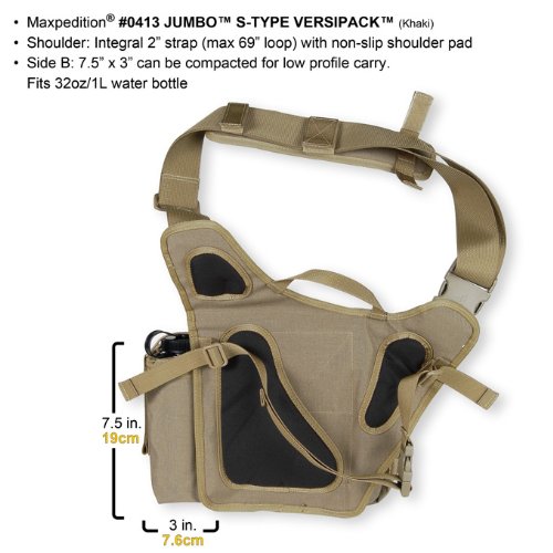 Maxpedition Jumbo S~Type Versipack - Khaki - One Size