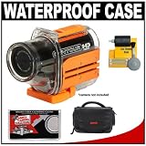 Contour Waterproof Camera Case with Carrying Case + Cleaning Kit for Contour HD Wearable Video Camcorders
