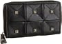 Betsey Johnson So Quilty Zip-Around Wallet,Black,one size
