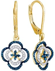 0.35CTW BLUE DIAMOND MICRO-PAVE EARRING