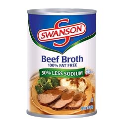 Swanson Beef Broth 50% Less Sodium, 14-Ounce Cans (Pack of 24)