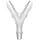 Value Plastics Natural Polypropylene Tube Fitting, 200 Series Barbed Wye, Tube ID