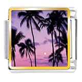 Tropical Sunset Italian Charms Bracelet Link