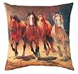 Hoof Beats Horses Indoor/Outdoor Weather Resistant Fabric Pillows (Set of two 20 inch)