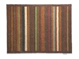 Machine washable doormat dirt trapper absorber door mat stripe (70) 85 x 65cm with a FREE RIB MAT