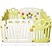 Kiddygem Puzzle and Beep with HEART! Baby Playpen, Kid Playzone - 10 Panels (Yellow) 12.69sqft