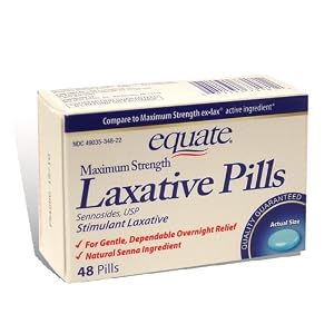 Equate - Laxative Pills, Maximum Strength, Sennosides 25 mg, 48 Pills (Compare to ex-lax)