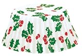 Fox Run Christmas Holly Petit Four Bake Cups, 100 Cups