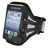 Deluxe Armband for Apple iPhone 4 / iPhone 3G / 3GS / iPod Touch, Black / Silver