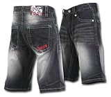Avirex - Avirex "Alchemist" Mens Denim Jean Shorts, Black